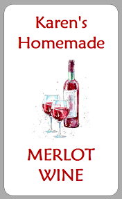 x21 red merlot wine labels homemade
