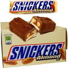 m m mars snickers almond candy bars 24