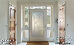 Iris 3d Painted Glass Front Doors