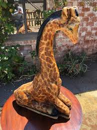 Large Vintage Kneeling Ceramic Giraffe