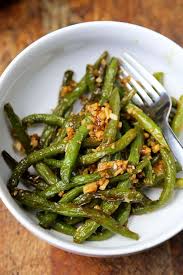 dry fried green beans with garlic sauce