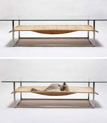 Coffee Table With Cat Hammock Designs