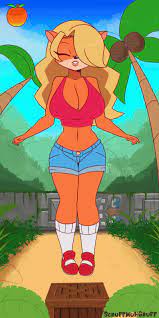 90167 - suggestive, artist:scruffmuhgruff, tawna bandicoot (crash  bandicoot), bandicoot, mammal, marsupial, anthro, crash bandicoot (series),  2d, 2d animation, animated, apple, big breasts, bounce crate (crash  bandicoot), bouncing, breasts, crate ...