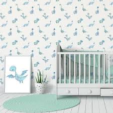 baby boy nursery wallpaper dinosaur