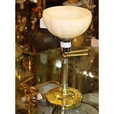 alabaster glass shade accent table lamp