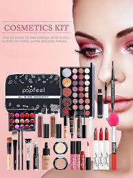 beauty cosmetics with makeup brushed