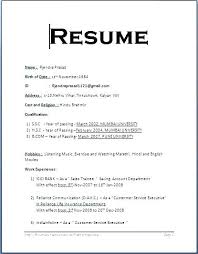 Simple Student Resume Format Putasgae Info