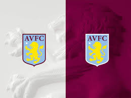 The logo is a crest with a blue background and a yellow lion in the foreground. Refining Aston Villa S Club Badge Logo Design Love