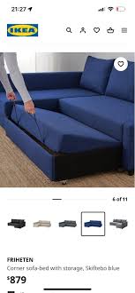 Ikea L Shape Sofa Bed Storage Fabric