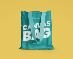 premium psd canvas tote bag mockup