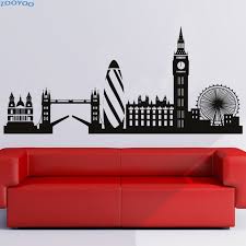 zooyoo london skyline wall sticker big