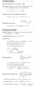 waves 1 cheat sheet physics and