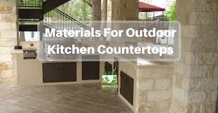 for outdoor kitchen countertops