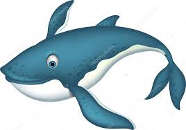 cute blue whale cartoon stock vector by