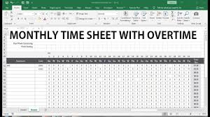 overtime template excel