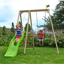 Tp Single Forest Multiplay Wooden Swing