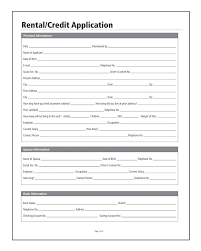 Rental Credit Application Under Fontanacountryinn Com