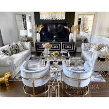 stylish armchair bent silver glamour