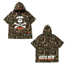 Details About A Bathing Ape Mens Aape Loose Fancy Tee S S Hoodie Green Camo Japan New