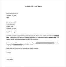 resignation letter formats in ms word
