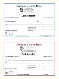 Cash Receipt Format Simple Cash Receipt Template Cash
