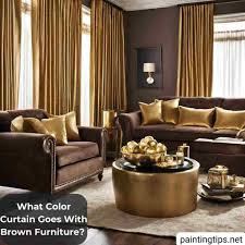 color curtain goes with brown furniture