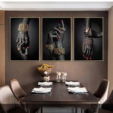 Gold Jewelry And Hands Canvas Painting