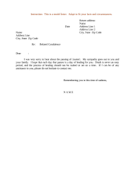 sle letter condolence doc template