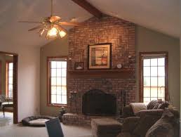 red brick fireplaces