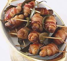 apricot bacon sausage skewers bbc