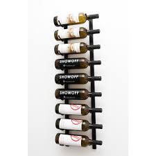 Wall Mounted Metal Wine Rack 9 Bottle