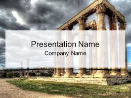 Free Athens Temple Powerpoint Template Backgrounds Athens