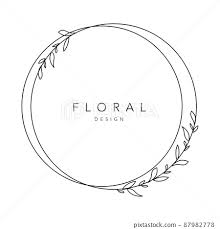 flower frame logo wedding frame