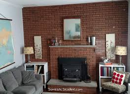 whitewash brick fireplace wall
