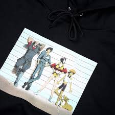 The manga portion of the series debuted in weekly shōnen jump in october 4, 1988 and lasted until 1995. Cowboy Bebop Line Up Champion Hoodie Black Dumbgood