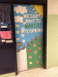 march into spring classroom door ideas