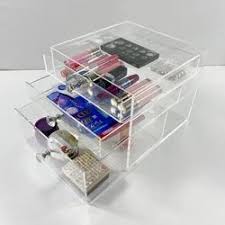 acrylic 3 drawer makeup organizer