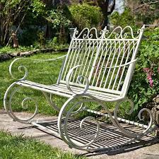 Zaer Tatiana Iron Rocking Garden Bench