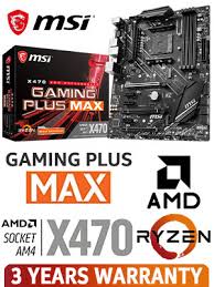 Satisfying gamers with what they really need, x470 gaming plus max is equipped with core boost, turbo m.2, audio boost, usb 3.2 gen2. Msi X470 Gaming Plus Max Motherboard Best Deal South Africa