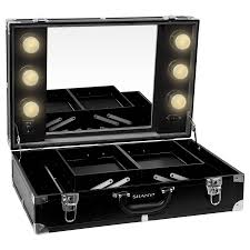 makeup case with mirror and lights