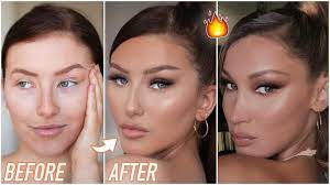 bella hadid makeup hair tutorial