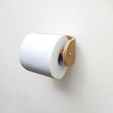 Wood Toilet Paper Holder Wall Mounted