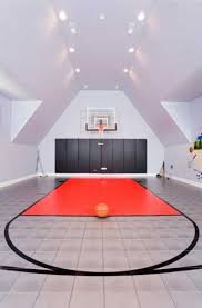 27 Indoor Home Basketball Court Ideas