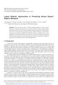 It takes me a lot of time and energy to create these pdfs. Pdf Latent Defects Approaches In Protecting House Buyers Right In Malaysia