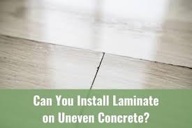 install laminate on uneven concrete
