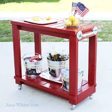 Simple Rolling Bar Cart Ana White