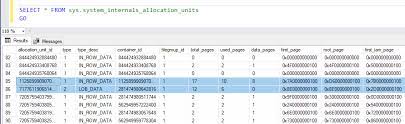 sql server table structure overview