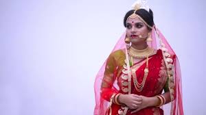 sad unhappy indian bengali bride white