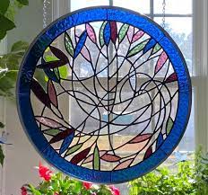 Round Stained Glass Circle Panel With