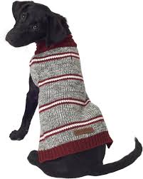 Eddie Bauer Marled Striped Dog Sweater X Small Gray Brick